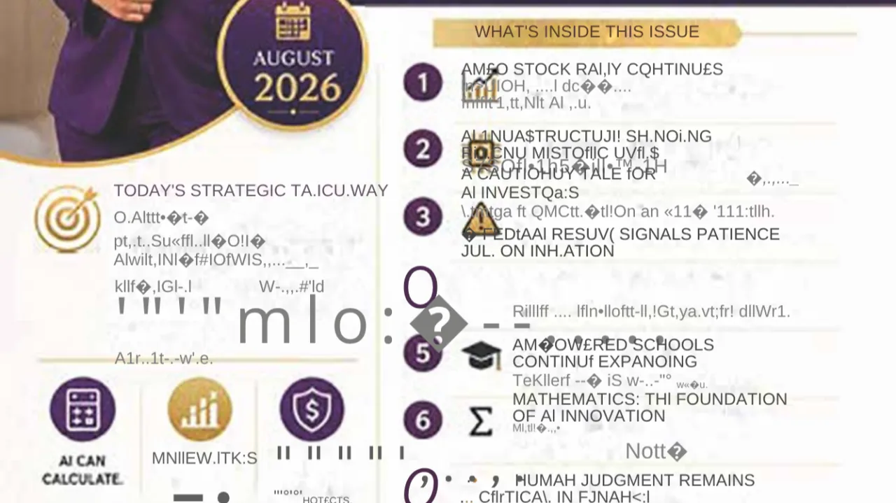 Newsletter Volume 8, AI, Mathematics, and Financial Literacy