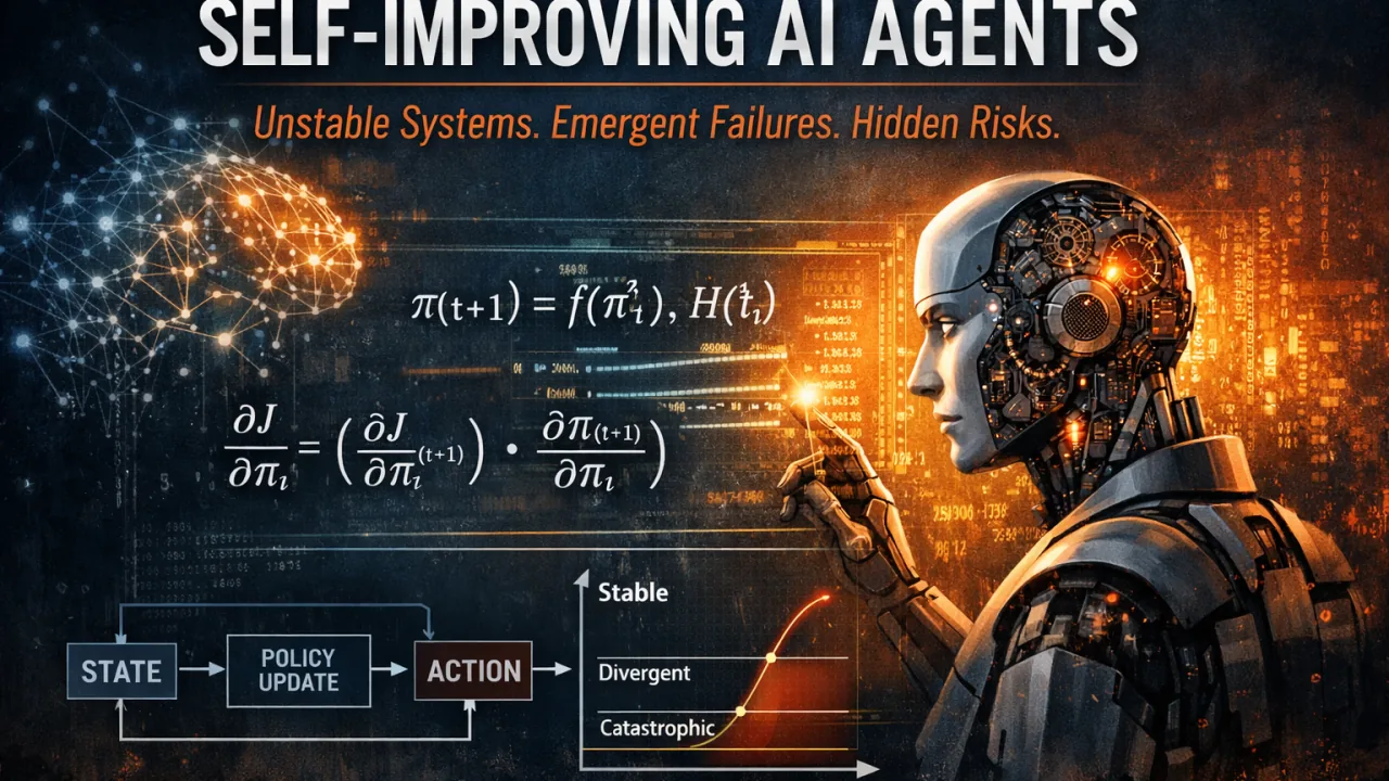 Self‑Improving Agentic AI: Formal Models, Stability, and Self‑Editing Policies