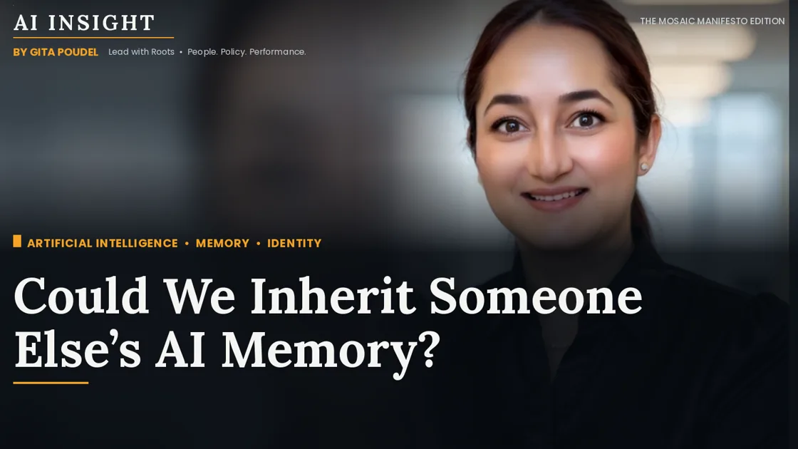 Could We Inherit Someone Else's AI Memory?
